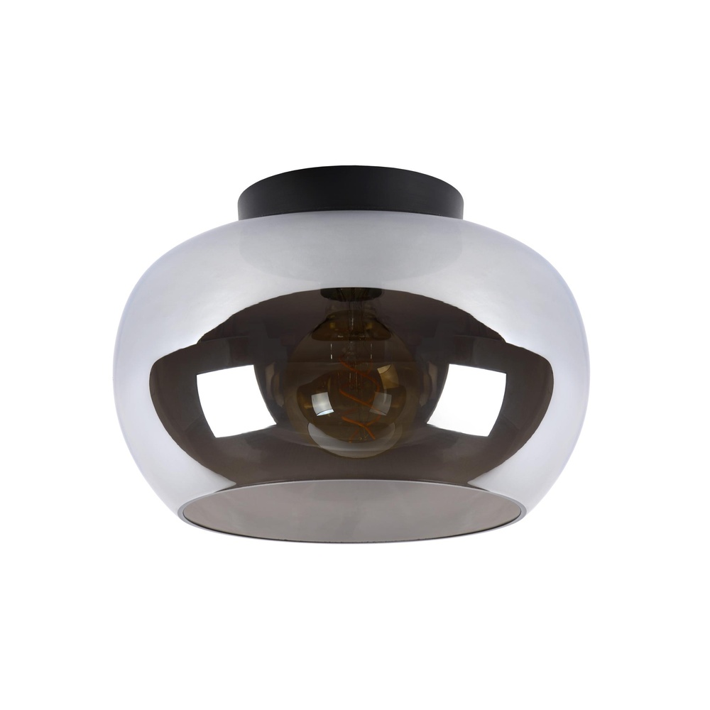 Lucide PlafondlampJudi zwart met smoke glas - 45177/30/65